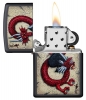 Зажигалка ZIPPO Dragon Ace с покрытием Black Matte, латунь/сталь, чёрная, матовая, 36x12x56 мм