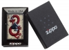 Зажигалка ZIPPO Dragon Ace с покрытием Black Matte, латунь/сталь, чёрная, матовая, 36x12x56 мм