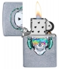 Зажигалка ZIPPO Skull Headphone с покрытием Street Chrome™, латунь/сталь, серебристая, 36x12x56 мм