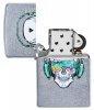 Зажигалка ZIPPO Skull Headphone с покрытием Street Chrome™, латунь/сталь, серебристая, 36x12x56 мм