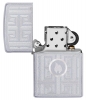 Зажигалка ZIPPO Labyrinth с покрытием Satin Chrome, латунь/сталь, серебристая, матовая, 36x12x56 мм