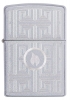 Зажигалка ZIPPO Labyrinth с покрытием Satin Chrome, латунь/сталь, серебристая, матовая, 36x12x56 мм