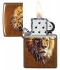 Зажигалка ZIPPO Polygonal Lion с покрытием Toffee™, латунь/сталь, медная, матовая, 36x12x56 мм