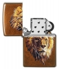 Зажигалка ZIPPO Polygonal Lion с покрытием Toffee™, латунь/сталь, медная, матовая, 36x12x56 мм