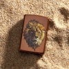 Зажигалка ZIPPO Polygonal Lion с покрытием Toffee™, латунь/сталь, медная, матовая, 36x12x56 мм