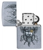 Зажигалка ZIPPO Viking Warrior с покрытием Street Chrome™, латунь/сталь, серебристая, 36x12x56 мм