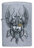 Зажигалка ZIPPO Viking Warrior с покрытием Street Chrome™, латунь/сталь, серебристая, 36x12x56 мм