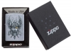 Зажигалка ZIPPO Viking Warrior с покрытием Street Chrome™, латунь/сталь, серебристая, 36x12x56 мм