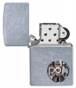 Зажигалка ZIPPO Button с покрытием Street Chrome™, латунь/сталь, серебристая, матовая, 36x12x56 мм