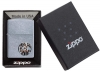 Зажигалка ZIPPO Button с покрытием Street Chrome™, латунь/сталь, серебристая, матовая, 36x12x56 мм