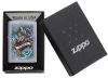 Зажигалка ZIPPO Vintage Tattoo с покрытием Street Chrome™, латунь/сталь, серебристая, 36x12x56 мм