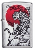 Зажигалка ZIPPO Asian Tiger с покрытием Brushed Chrome, латунь/сталь, серебристая, 36x12x56 мм