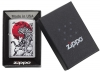 Зажигалка ZIPPO Asian Tiger с покрытием Brushed Chrome, латунь/сталь, серебристая, 36x12x56 мм