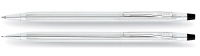 Набор Cross Century Classic: шариковая ручка и механический карандаш 0.7мм. Цвет - серебристый.