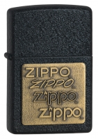 Зажигалка ZIPPO Classic с покрытием Black Crackle™, латунь/сталь, чёрная, матовая, 36x12x56 мм