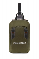 Рюкзак на одно плечо SWISSGEAR, зелёный, полиэстер, 18x5x33 см., 4 л.