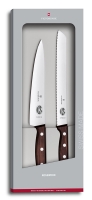 Набор из 2 кухонных ножей VICTORINOX Rosewood: разделочный нож 19 см и нож для хлеба 21 см