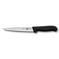 Нож филейный VICTORINOX Fibrox, гибкое лезвие 16 см., чёрный