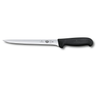 Нож филейный VICTORINOX Fibrox, гибкое волнистое лезвие 20 см., чёрный