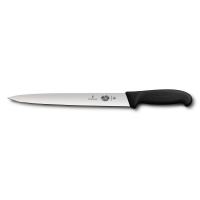 Нож для тонкой нарезки VICTORINOX Fibrox, лезвие 25 см., чёрный