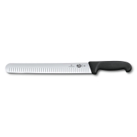 Нож для тонкой нарезки, слайсер VICTORINOX Fibrox, лезвие 30 см., чёрный