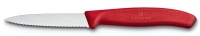 Нож для овощей VICTORINOX SwissClassic, лезвие 8 см с серрейторной заточкой, красный