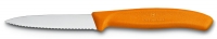 Нож для овощей VICTORINOX SwissClassic, лезвие 8 см с серрейторной заточкой, оранжевый