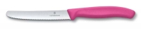 Нож столовый VICTORINOX SwissClassic, лезвие 11 см с серрейторной заточкой, розовый