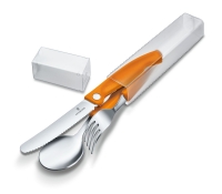 Набор VICTORINOX Swiss Classic Set, складной нож, вилка и ложка, оранжевый