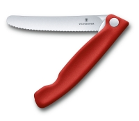 Складной нож для овощей VICTORINOX Swiss Classic Foldable Paring Knife, лезвие 11 см. с серрейторной заточкой, красный