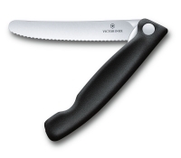 Складной нож для овощей VICTORINOX Swiss Classic Foldable Paring Knife, лезвие 11 см. с серрейторной заточкой, чёрный