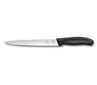 Нож филейный VICTORINOX SwissClassic, гибкое лезвие 20 см, чёрный, в картонном блистере