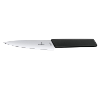 Нож для разделки VICTORINOX Swiss Modern Synthetic Handle, лезвие 15 см., чёрный, в картонном блистере