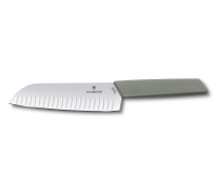 Нож сантоку VICTORINOX Swiss Modern Synthetic Handle, лезвие 17 см., оливково-зелёный, в картонном блистере