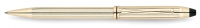 Шариковая ручка Cross Townsend 10KT Rolled Gold, тонкий корпус, модель 702.