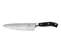 Кованый нож шеф-повара VICTORINOX, лезвие 20 см., чёрный в подарочной коробке