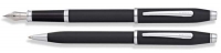 Набор Cross Century II: шариковая ручка и перьевая ручка. Цвет - матовый черный.