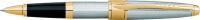 Ручка-роллер Selectip Cross Apogee. Цвет - серебристый с золотистой отделкой.