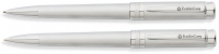 Набор FranklinCovey Freemont: шариковая ручка и карандаш 0.9мм. Цвет - хромовый матовый.