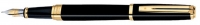 Перьевая ручка Waterman Exception Ideal Black GT. Перо - золото 18К, детали дизайна: позолота 23К