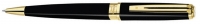 Шариковая ручка Waterman Exception Slim Black GT. Детали дизайна: позолота 23К.