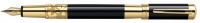 Перьевая ручка Waterman Elegance Black GT. Перо из чистого золота 18К. Детали дизайна: позолота 23К